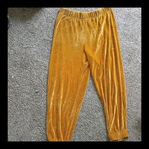 Velvet Men's Joggers in Mustard Yellow